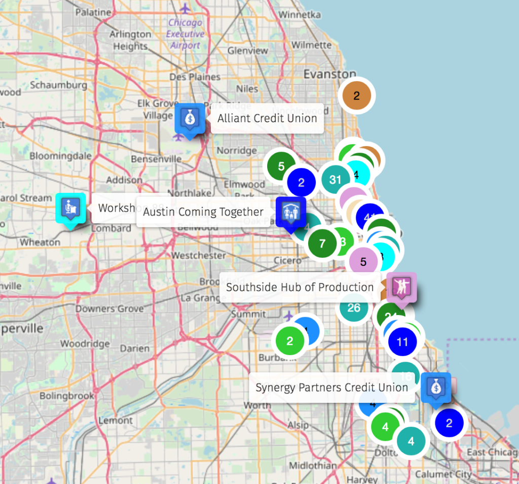 Co-op and Solidarity Map - Chicago Coop Economy Summit